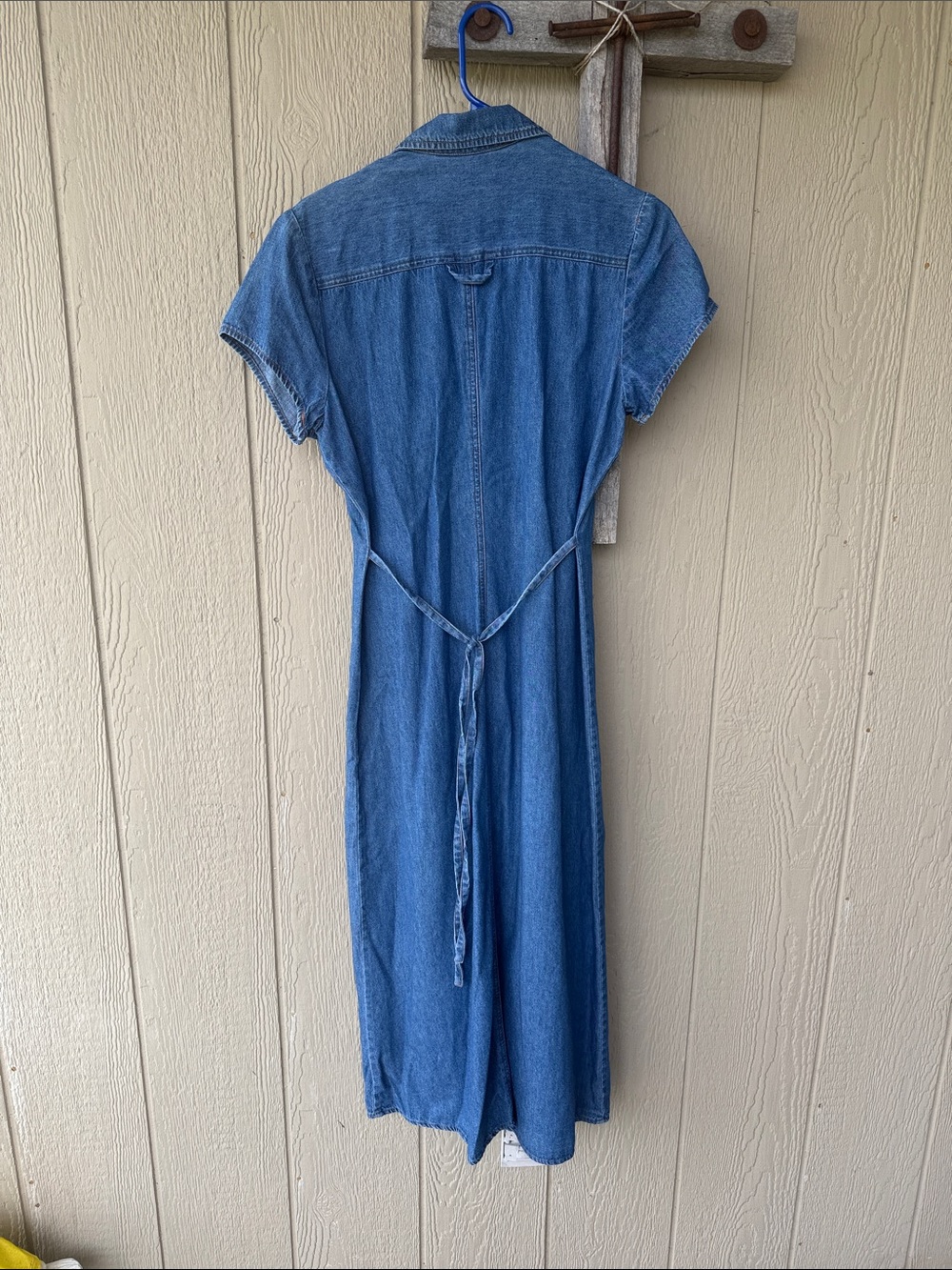 Vintage Joni Blair Denim Button-Front Maxi Dress - Blue - Picture 10 of 11